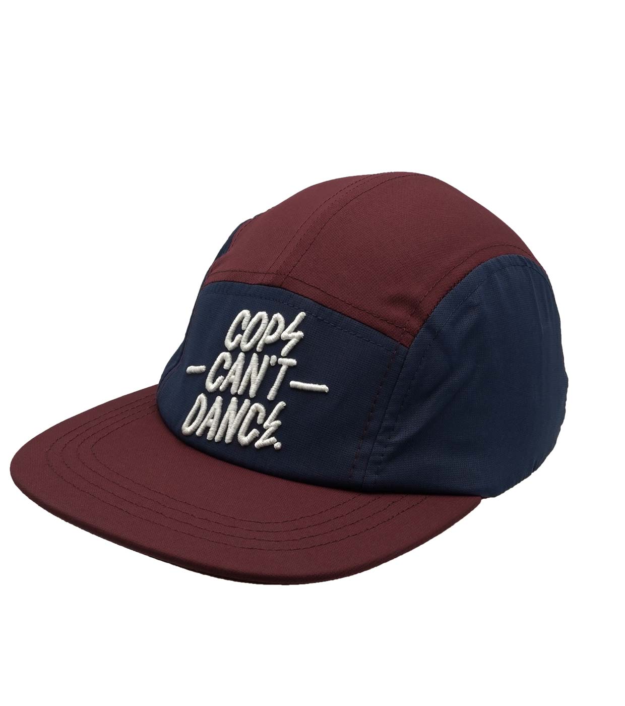 Mr. Serious cops can't dance cap maroon red left side