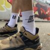 Mr. Serious cops can't dance socks white graffiti