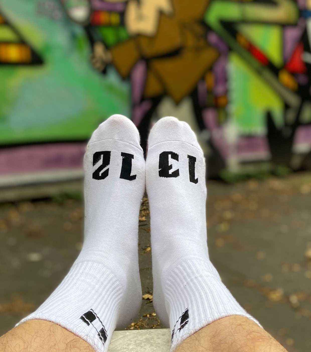 Mr. Serious cops can't dance socks white 1312